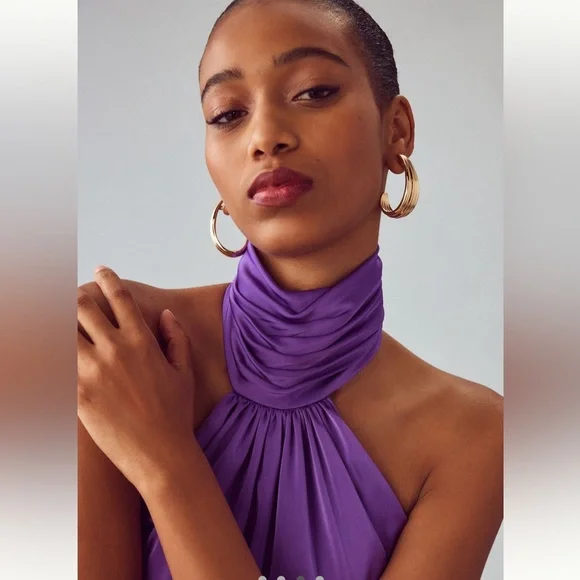 New Anthropologie Katie May The Robbie Open-Back Halter Jumpsuit, Size XS - Picture 16 of 16